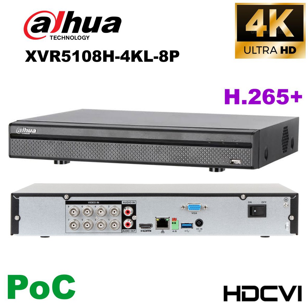 DVR POC 08 CH | H.265+ | 4K 