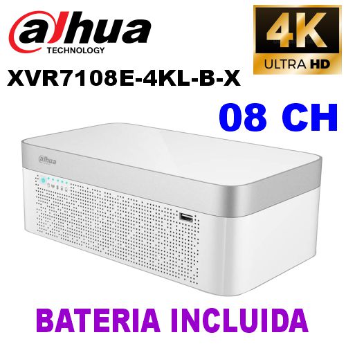 DVR DAHUA 08 CH 5MP / 4K | BATERIA