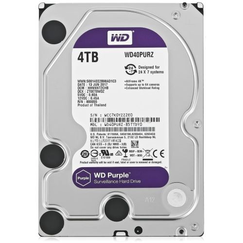 [WD40PURZ] DISCO DURO SATA 4TB (4000GB) ESPECIAL PARA DVR (SOLO CON DVR)