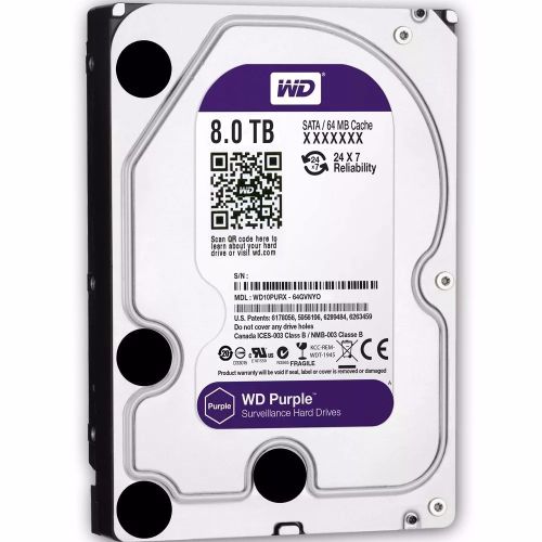 [WD80PURZ] DISCO DURO SATA 8TB (8000GB) ESPECIAL PARA DVR (SOLO CON DVR)