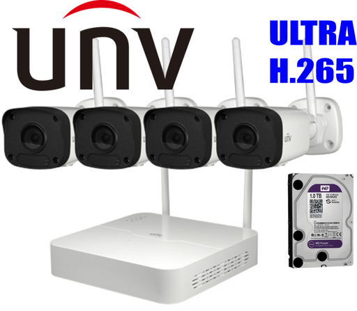 [KIT WIFI UNV] KIT WIFI | NVR 4CH WIFI  + 4 CAM WIFI 2MP