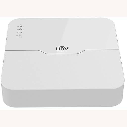 [NVR301-08LB-P8]  NVR UNV 8CH PoE | Hasta 2MP | TASA Bits 40 Mbps | HDMI | 1 HDD