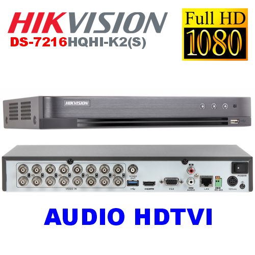 [DS-7216HQHI-K2(S)] DVR  16 CH 1080P | AUDIO