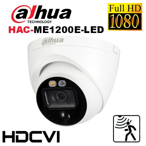 [HAC-ME1200E-LED] CAMARA DOMO DISUACION ACTIVA 1080P IR 20M | Sensor PIR 