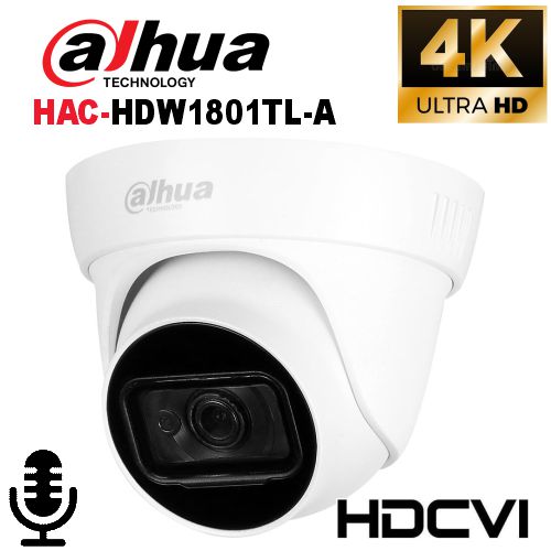 [HAC-HDW1800TL-A] CAMARA DOMO 4K IR 20M | MICROFONO