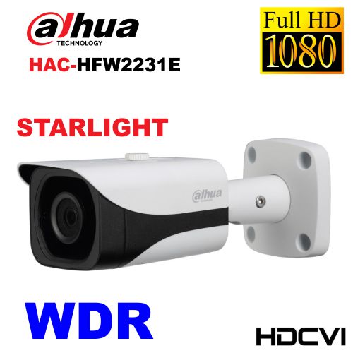 [HAC-HFW2231E] CAMARA TUBO STARLIGHT 1080P | IR 40M | WDR