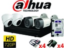 KIT 04 CAMARAS HD 720P DAHUA