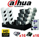 KIT 16 CAMARAS HD720P DAHUA