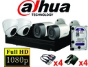 KIT 04 CAMARAS FULL HD 1080P DAHUA