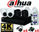 KIT 04 CAMARAS 4K/8MP DAHUA