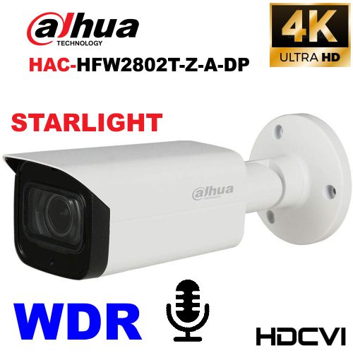 [HAC-HFW2802T-Z-A-DP] CAMARA TUBO VARIFOCAL MOTORIZADO 4K IR 80M