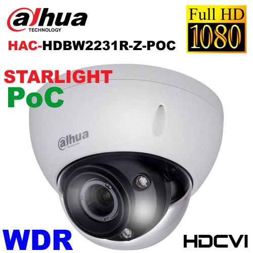 [HAC-HDBW2231R-Z-POC] CAMARA DOMO 1080P POC  VARIFOCAL IR 30M